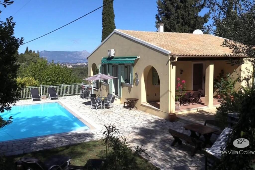 Gastouri Villa Pascalia With Heated Pool In October And Views Achilleion Luaran gambar