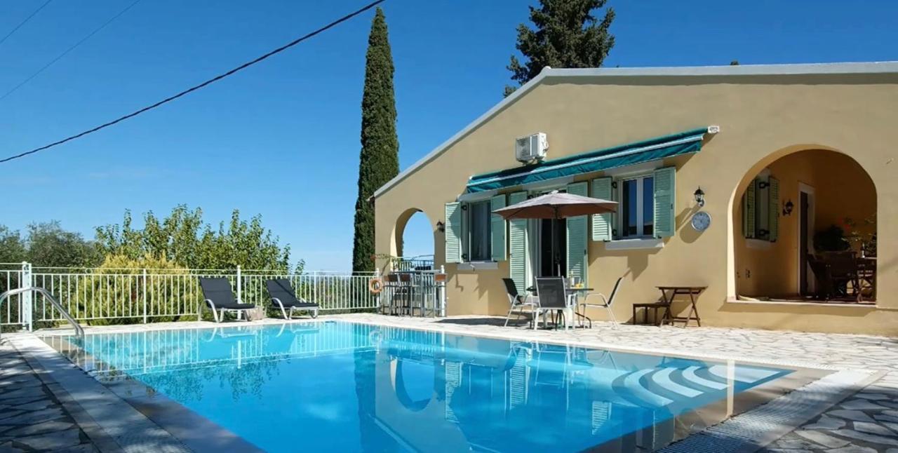 Gastouri Villa Pascalia With Heated Pool In October And Views Achilleion Luaran gambar